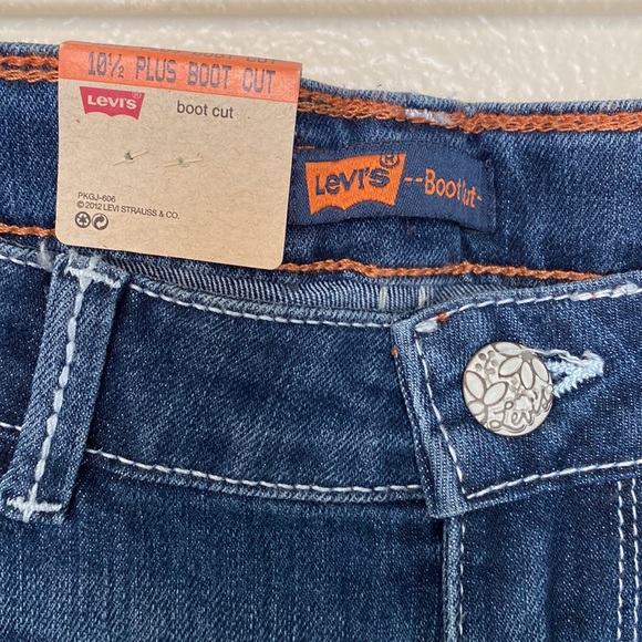 Levi's Bootcut Jeans Girls 10 1/2 Plus Stretch Blue Dark Wash - Picture 5 of 12